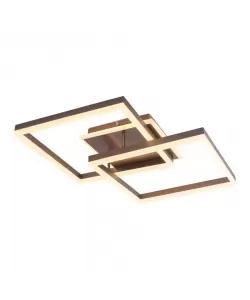 Lustra LED Amna cu Telecomanda, 146W, Maro, Acril, Dimabila