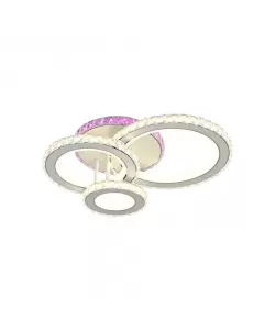 Lustra LED Analena cu Telecomanda, 134W, Alb, RGB