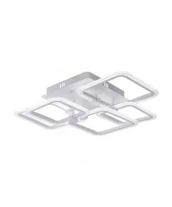 Lustra LED Andromeda cu Telecomanda, 72W, Alb, Acril, Dimabila