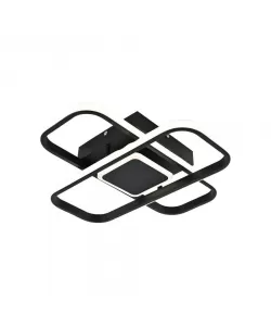 Lustra LED Anica cu Telecomanda, 120W, Acril si Metal, Negru