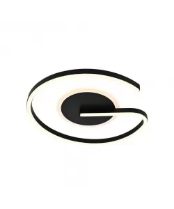 Lustra LED Anuca cu Telecomanda, 80W, Acril si Metal, Negru