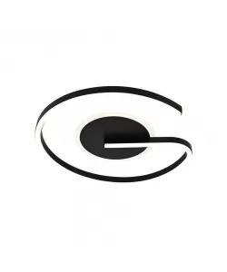 Lustra LED Anuca cu Telecomanda, 80W, Acril si Metal, Negru