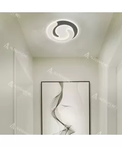 Lustra LED Armonis cu Telecomanda, 144W, 2.4GHz, Dimabila, Acril, Alb si Negru