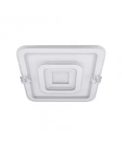 Lustra LED Aura cu Telecomanda, 200W, Dimabila, Alb