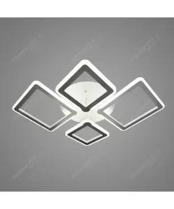 Lustra LED Balans cu Telecomanda, 120W, Acril, Dimabila, Alb