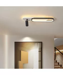 Lustra LED Berta, 24W, Acril si Metal, Alb si Negru Lustra LED Berta, 24W, Acril si Metal, Alb si Negru