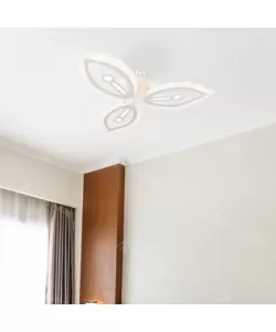 Lustra LED Bria cu Telecomanda, 2.4Ghz, 40W, Acril, Alb