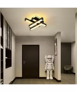 Lustra LED Cade 54W Alb Negru Lustra LED Cade 54W Alb Negru