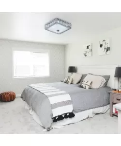 Lustra LED Canens, 24W, Cristal, Crom, Lumina Rece/Calda/Neutra Lustra LED Canens, 24W, Cristal, Crom, Lumina Rece/Calda/Neutra