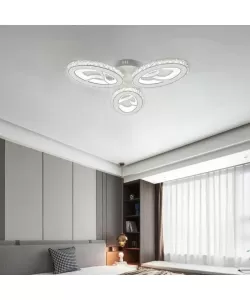 Lustra LED Caprice cu Telecomanda, 2.4Ghz, 96W, Acril, Alb