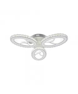 Lustra LED Caprice cu Telecomanda, 2.4Ghz, 96W, Acril, Alb