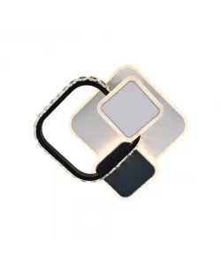 Lustra LED Carisa 48W, Acril si Metal, Alb si Negru Lustra LED Carisa 48W, Acril si Metal, Alb si Negru