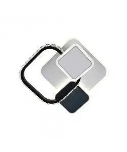 Lustra LED Carisa 48W, Acril si Metal, Alb si Negru Lustra LED Carisa 48W, Acril si Metal, Alb si Negru