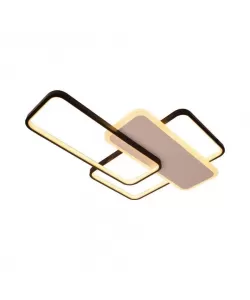 Lustra LED Carolina cu Telecomanda, 126W, Negru si Alb, Acril, Dimabila