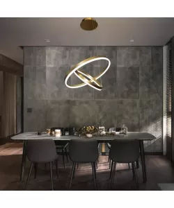 Lustra LED Casiana, 116W, Lumina Rece/Calda/Neutra, Auriu