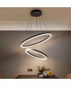 Lustra LED Casiana cu Telecomanda, 100W, Negru, Dimabila Lustra LED Casiana cu Telecomanda, 100W, Negru, Dimabila