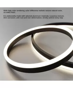 Lustra LED Casiana cu Telecomanda, 100W, Negru, Dimabila Lustra LED Casiana cu Telecomanda, 100W, Negru, Dimabila