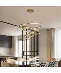 Lustra LED Casiana cu Telecomanda, 130W, Auriu, Dimabila