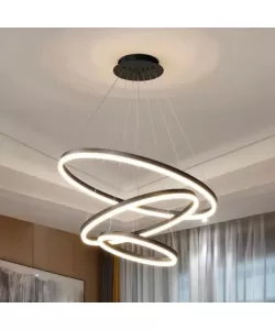 Lustra LED Casiana cu Telecomanda, 130W, Negru, Dimabila Lustra LED Casiana cu Telecomanda, 130W, Negru, Dimabila