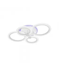 Lustra LED Cerc cu Telecomanda, 104W, 2.4 GHz, RGB, Dimabila, Alb