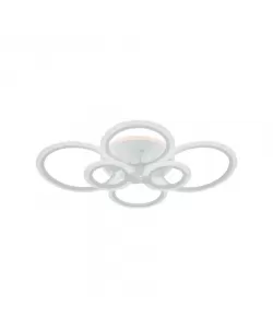 Lustra LED Cerc cu Telecomanda, 176W, 2.4 GHz, RGB, Dimabila, Alb