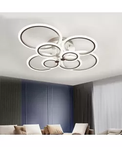 Lustra LED Cerc cu Telecomanda, 200W, Alb, Acril, Dimabila