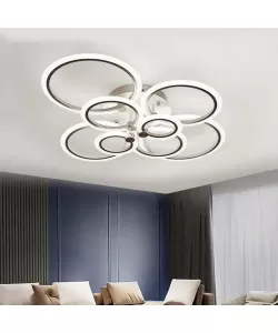 Lustra LED Cerc cu Telecomanda, 200W, Alb, Acril, Dimabila - RESIGILAT