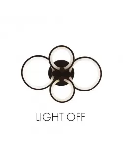 Lustra LED Cerc cu telecomanda, Dimabila, 88W, Maro