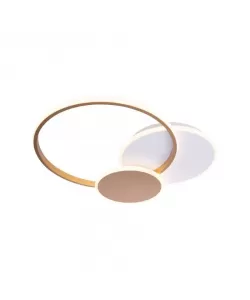 Lustra LED Cetus cu Telecomanda, 120W, Auriu, Acril, Dimabila