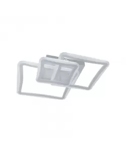 Lustra LED Ceyda cu Telecomanda, 120W, Acril si Metal, Alb