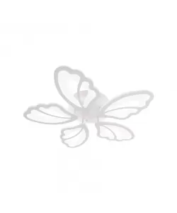 Lustra LED Cleionia cu Telecomanda, 120W , 3000K/4000K/6000K, Alb, Acril si Metal, Dimabila, IP.20