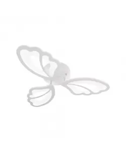 Lustra LED Cleionia cu Telecomanda, 80W , 3000K/4000K/6000K, Alb, Acril si Metal, Dimabila, IP.20