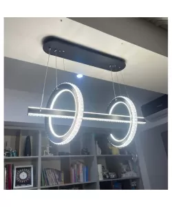 Lustra LED Clementina 240W, Negru, Acril