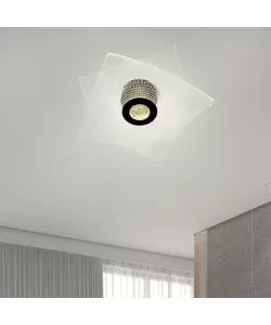 Lustra LED Colten 12W Alb Negru