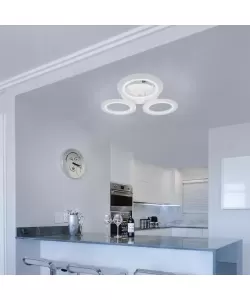 Lustra LED Crina 3 Cercuri 24W, 4000K, Alb Lustra LED Crina 3 Cercuri 24W, 4000K, Alb