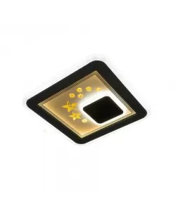 Lustra LED Crista 38W Alb Negru
