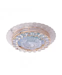 Lustra LED Cristal Addison, 50W, Cristal, Auriu, Lumina Rece/Calda/Neutra