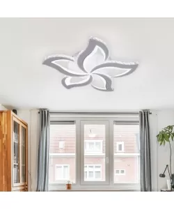 Lustra LED Cristal cu Telecomanda Aziza, 200W, Alb