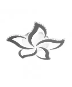 Lustra LED Cristal cu Telecomanda Aziza, 200W, Alb