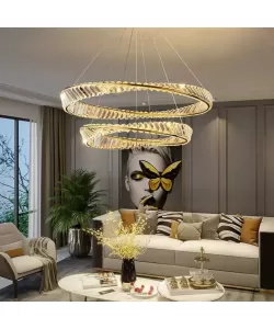 Lustra LED Cristal cu Telecomanda Cairo 98W Auriu