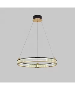 Lustra LED Cristal cu Telecomanda Reed 80W Dimabila Auriu Lustra LED Cristal cu Telecomanda Reed 80W Dimabila Auriu