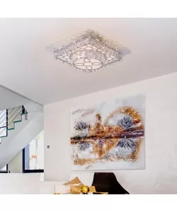 Lustra LED Cristal Iberis, 80W, Lumina Rece/Calda/Neutra