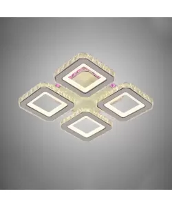 Lustra LED Cristal RGB cu Telecomanda Mathilde 74W Dimabila Alb