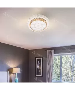 Lustra LED Cristal cu Telecomanda Abatia 24W Argintiu