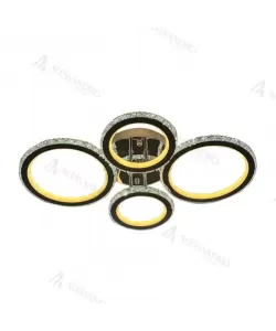 Lustra LED Cristal cu Telecomanda Hadeel 176W Dimabila Argintiu