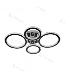 Lustra LED Cristal cu Telecomanda Hadeel 176W Dimabila Argintiu