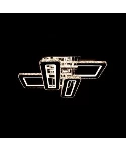 Lustra LED Cristal cu Telecomanda Harmonia, 208W, Argintiu, Cristal, Dimabila