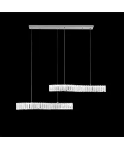 Lustra LED Cristal cu Telecomanda Merve 24W Argintiu Lustra LED Cristal cu Telecomanda Merve 24W Argintiu