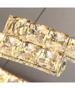 Lustra LED Cristal cu Telecomanda Samira 86W, Argintiu