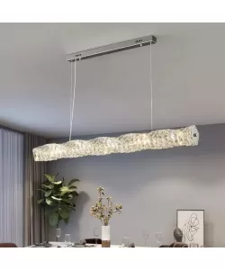 Lustra LED Cristal cu Telecomanda Sehrazat 38W, Argintiu